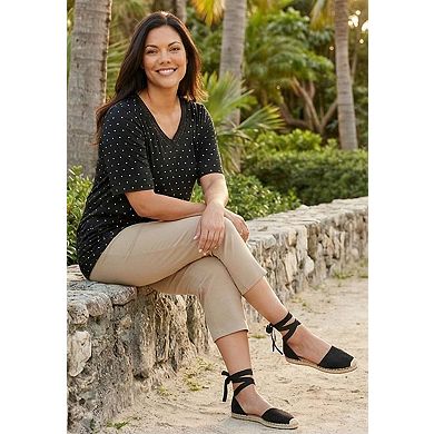 Catherines Women's Plus Size Petite Suprema Capri (With Pockets)