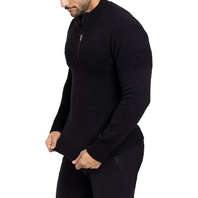 Men's Xray Pattern Block Quarter Zip Sweater