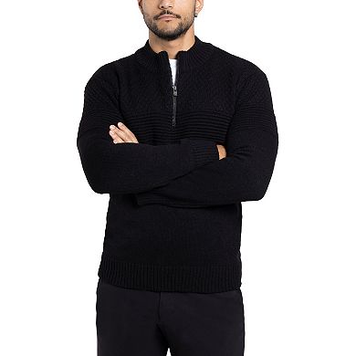 Men's Xray Pattern Block Quarter Zip Sweater