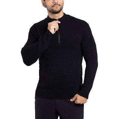 Men's Xray Pattern Block Quarter Zip Sweater