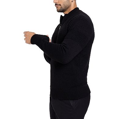Men's Xray Pattern Block Quarter Zip Sweater