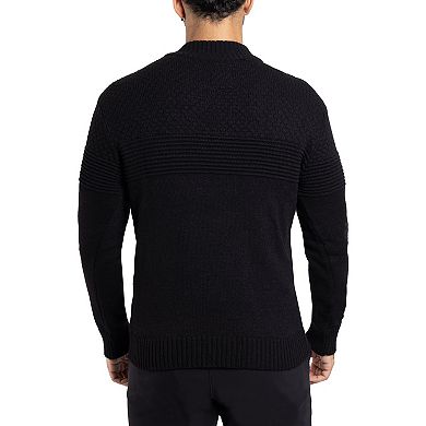 Men's Xray Pattern Block Quarter Zip Sweater
