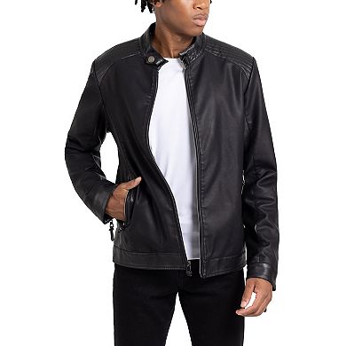 Men's Xray Faux Leather Racer Jacket