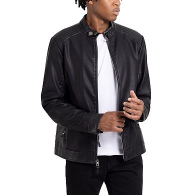 Men's Xray Faux Leather Racer Jacket