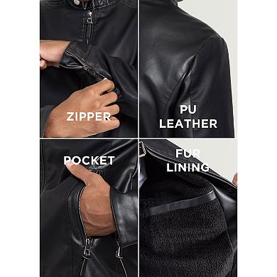 Men's Xray Faux Leather Racer Jacket