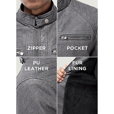 Men's Xray Diamond Denim Moto Jacket