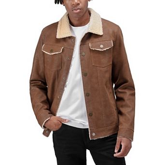 Men's Xray Jacket with Faux Shearling Lining