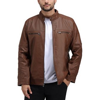 Men's Xray Grainy Faux Leather Moto Jacket