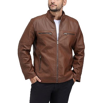 Men's Xray Grainy Faux Leather Moto Jacket