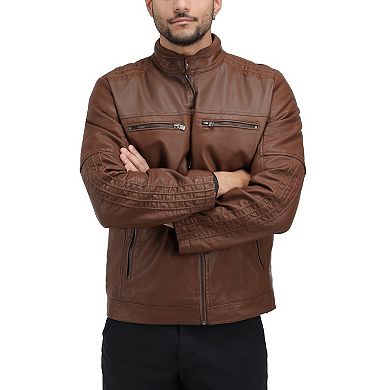 Men's Xray Grainy Faux Leather Moto Jacket