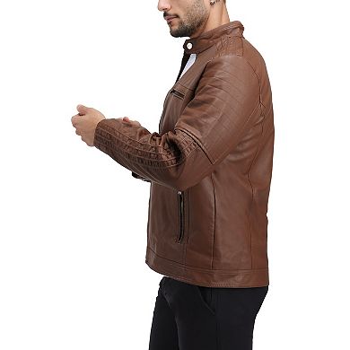 Men's Xray Grainy Faux Leather Moto Jacket