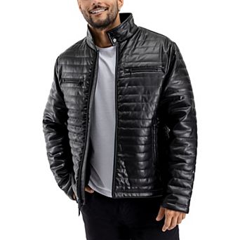 Men's Xray Faux Leather Quilted Jacket