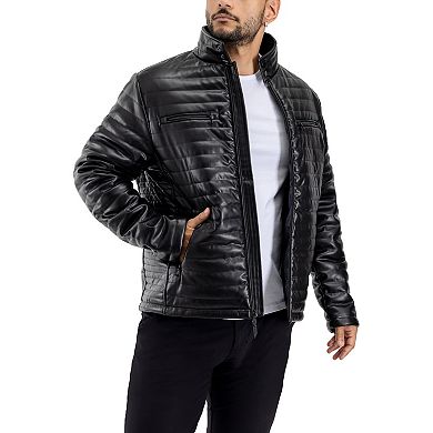 Men's Xray Faux Leather Quilted Jacket