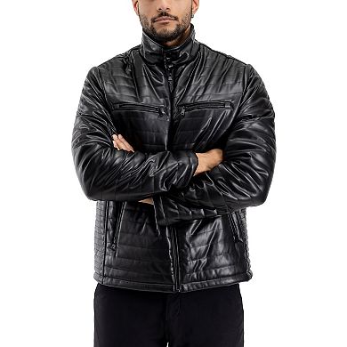 Men's Xray Faux Leather Quilted Jacket
