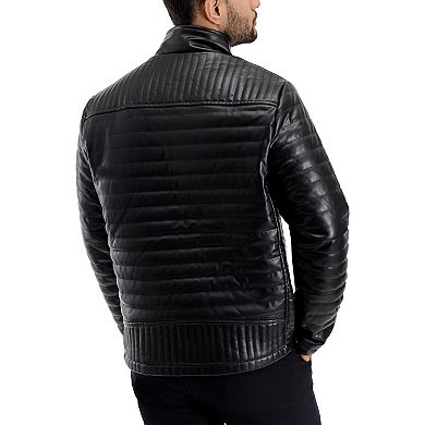 Men's Xray Faux Leather Quilted Jacket