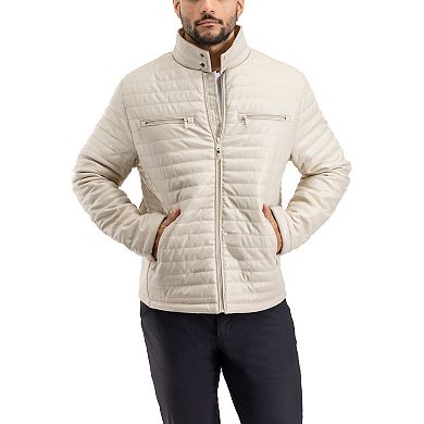 Men's Xray Faux Leather Quilted Jacket