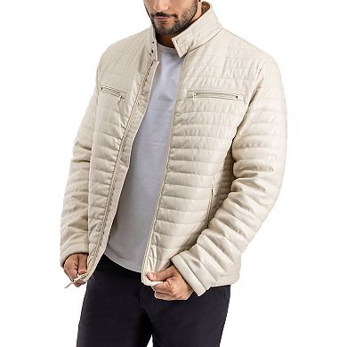 Men's Xray Faux Leather Quilted Jacket