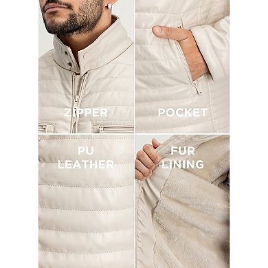 Men's Xray Faux Leather Quilted Jacket