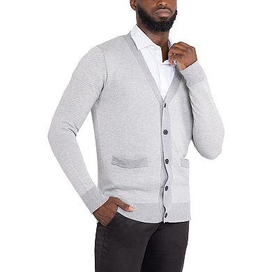 Men's Xray Herringbone Cardigan Sweater