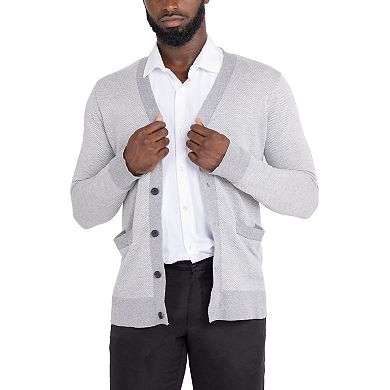 Men's Xray Herringbone Cardigan Sweater