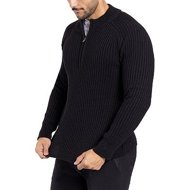 Men's Xray Ribbed Quarter-Zip Sweater