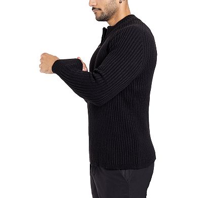 Men's Xray Ribbed Quarter-Zip Sweater