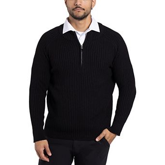 Men's Xray Ribbed Quarter-Zip Sweater
