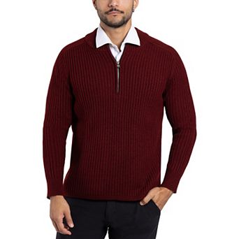 Men's Xray Ribbed Quarter-Zip Sweater