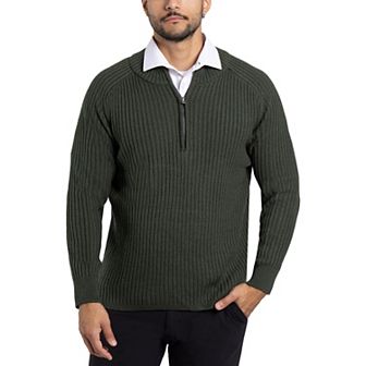 Men's Xray Ribbed Quarter-Zip Sweater