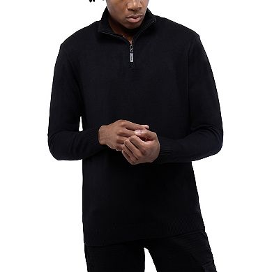 Men's Xray Quarter Zip Mockneck Sweater
