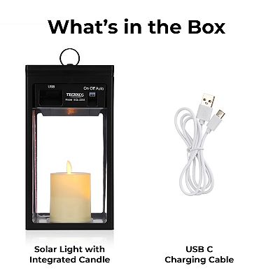 Techko Solar Large Modern Candle Lantern