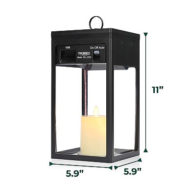 Techko Solar Large Modern Candle Lantern