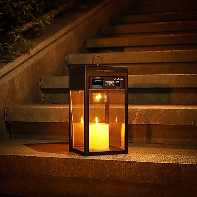 Techko Solar Large Modern Candle Lantern