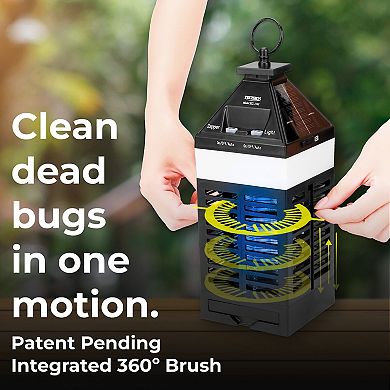 Techko Solar Bug Zapper Lantern With 360º Easy-Clean Brush