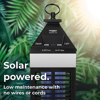 Techko Solar Bug Zapper Lantern With 360º Easy-Clean Brush