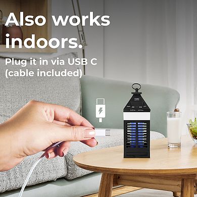 Techko Solar Bug Zapper Lantern With 360º Easy-Clean Brush