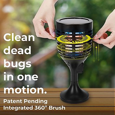 Techko Solar Bug Zapper Torch With 360º Easy-Clean Brush