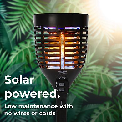 Techko Solar Bug Zapper Torch With 360º Easy-Clean Brush