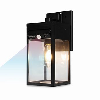 Techko Solar Edison Bulb Wall Light Sconce With Motion Sensor