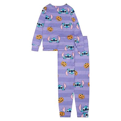 Disney's Lilo & Stitch Girls 4-10 2-Piece Halloween Long Sleeve Pajama Top & Pajama Bottoms Set