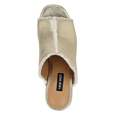Nine West Baja Women's Wedge Slip-On Open Toe Sandals