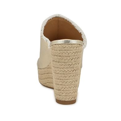 Nine West Baja Women's Wedge Slip-On Open Toe Sandals