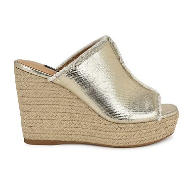 Nine West Baja Women's Wedge Slip-On Open Toe Sandals
