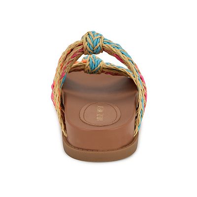 Nine West Women's Gilma Round Toe Casual Flat Sandals