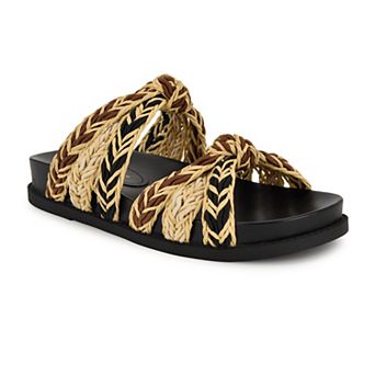 Nine West Women's Gilma Round Toe Casual Flat Sandals