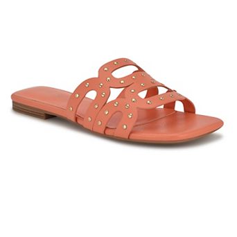 Nine West Mckinna Women's Slip-On Square Toe Flat Sandals