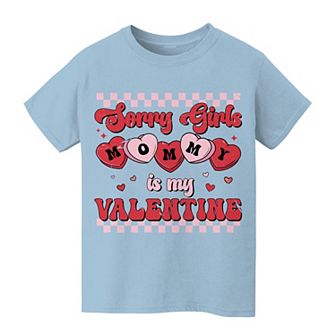 Kids 8-20 Mommy Is My Valentine's Day Graphic Tee