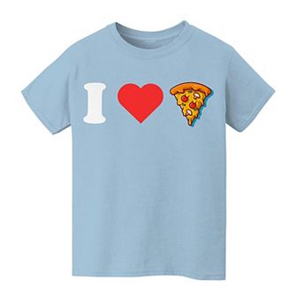 Kids 8-20 I Heart Pizza Slice Valentine's Day Graphic Tee