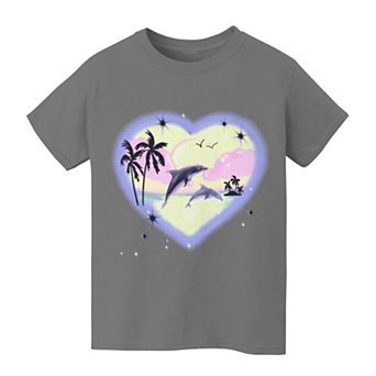 Kids 8-20 Grayson Threads The Label Heart Ocean Airbrush Valentine's Day Graphic Tee
