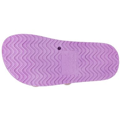 Elli by Capelli Girls' Slide Quilted Rainbow Sandals